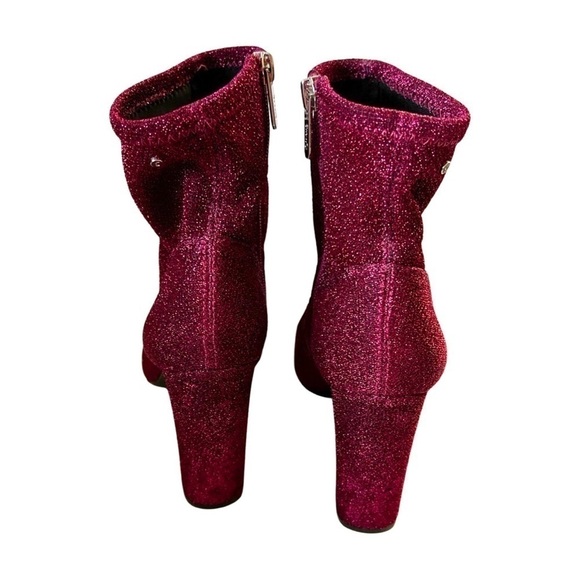 SAM EDELMAN Circus Hot Pink Glitter Booties Sz 6.5 - Picture 4 of 6